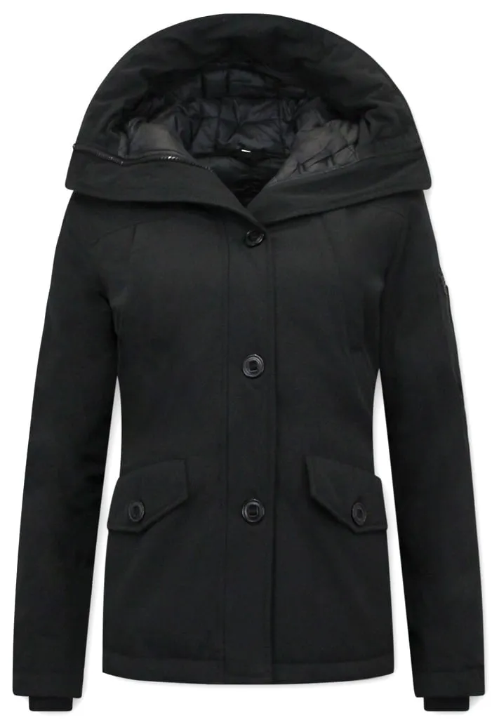 ABRIGOS ELEGANTES MUJER  503  NEGRO