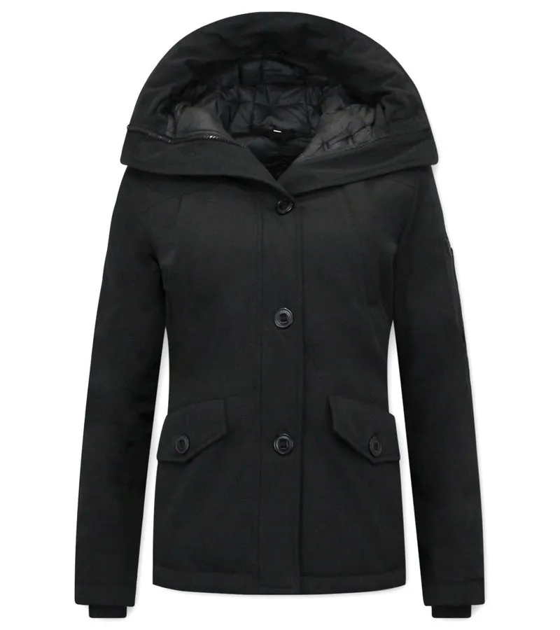 ABRIGOS ELEGANTES MUJER  503  NEGRO