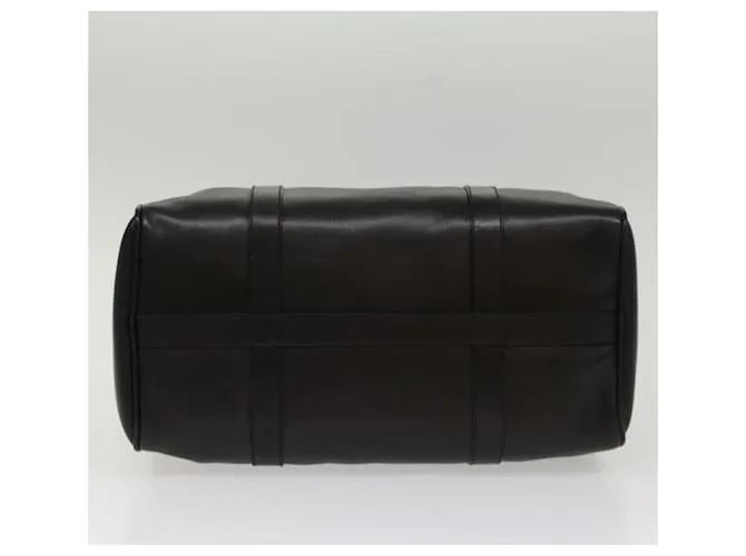 BALENCIAGA Boston Bag Vintage Cuero Negro Auth am4980 