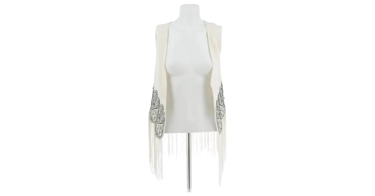 BALMAIN  Tops T.FR 36 Algodón Beige 