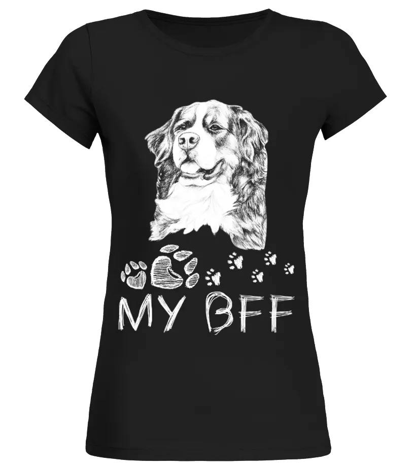 Bernese Mountain Dog BFF Camiseta cuello redondo Mujer