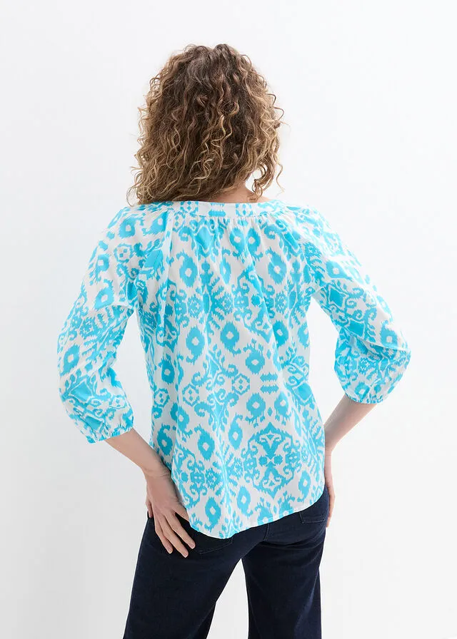 BLUSA BLANCOVERDE AGUA OSCURO