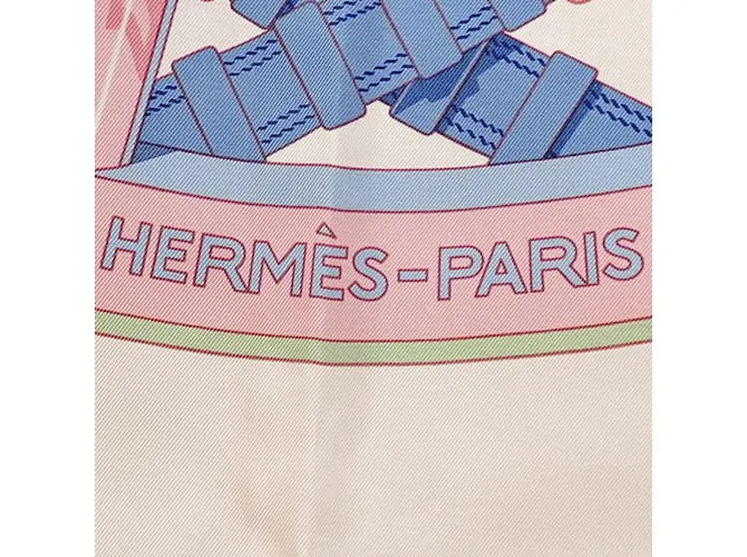 Bufanda de seda Hermès en multicolor rosa 