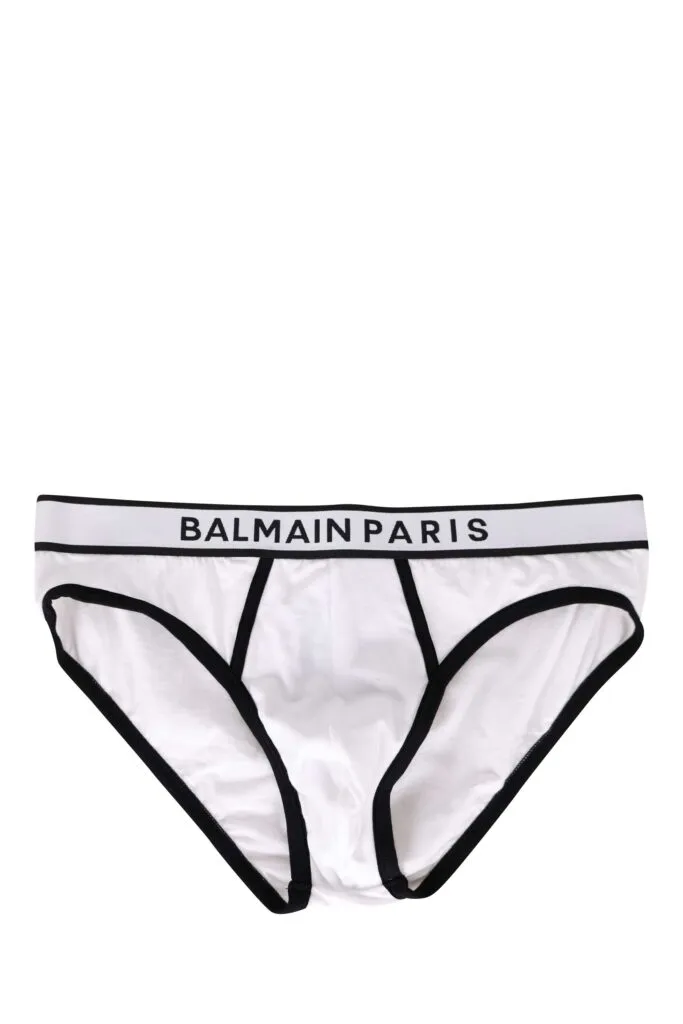 Calzoncillos blancos con linea y logo negro