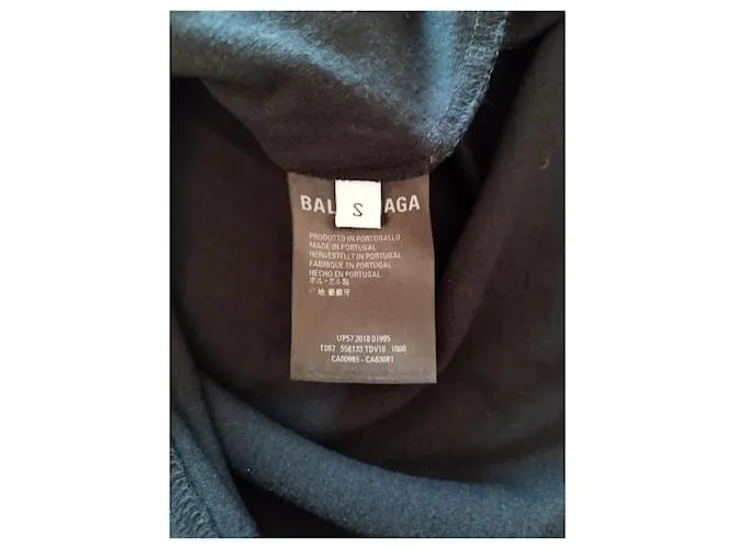 Camiseta Balenciaga algodón negra Negro 