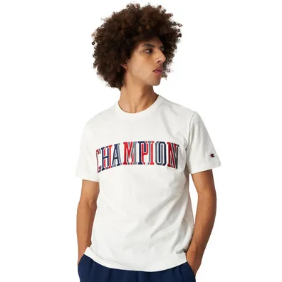 CAMISETA CHAMPION HOMBRE MANGA CORTA REF218512 CHA WW033 MULTICOLOUR BOOKSTORE COTTON TSHIRT “WHITE”BLANCO