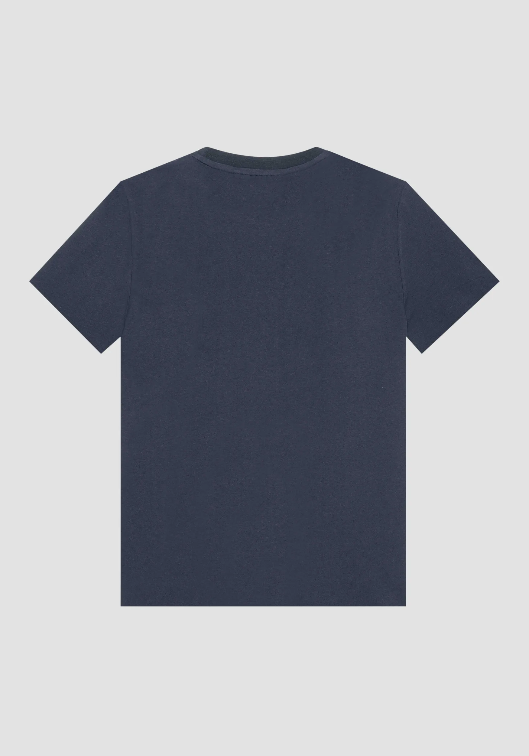 CAMISETA REGULAR FIT DE ALGODÓN CON ESTAMPADO DE AGUA