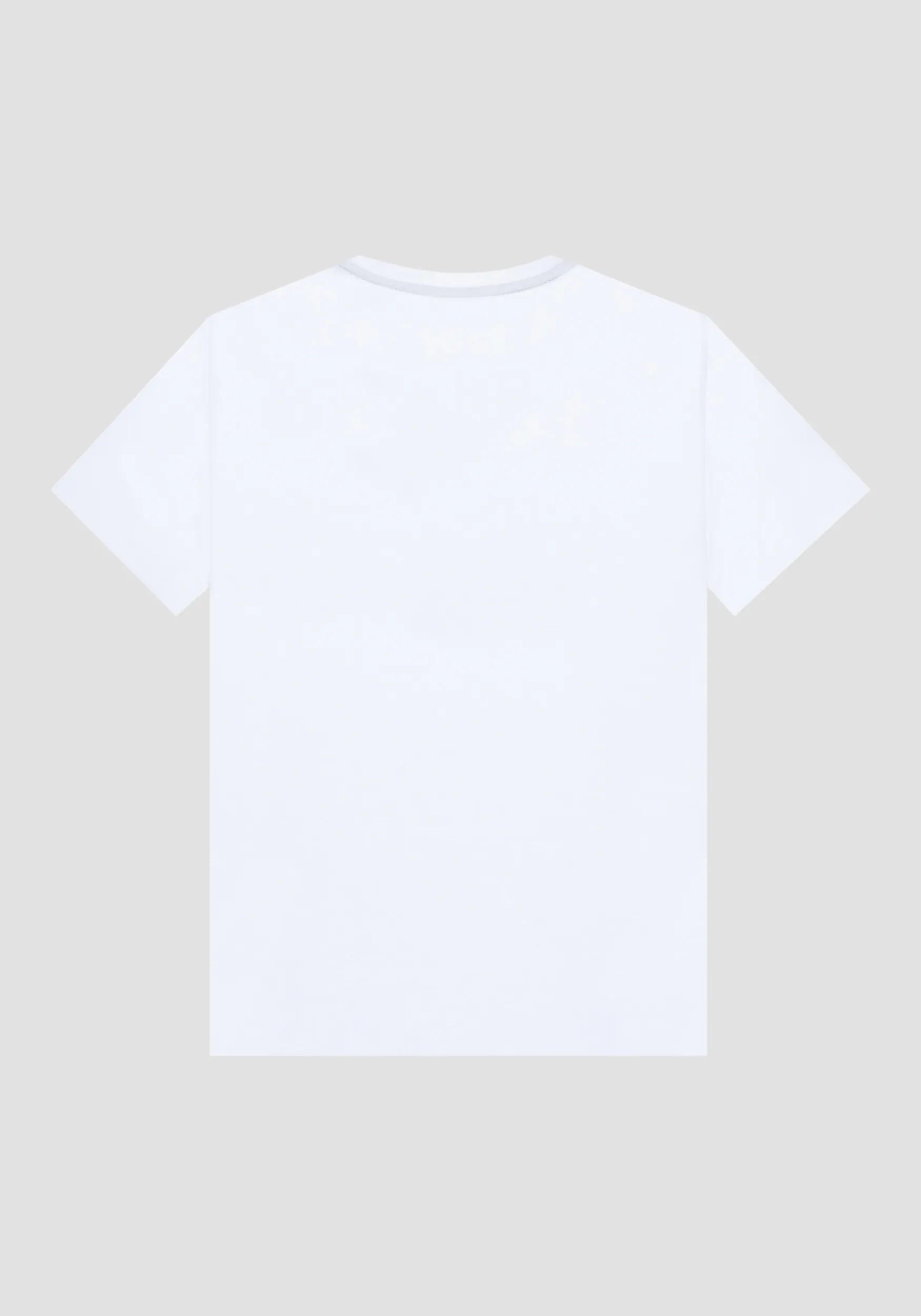 CAMISETA SUPER SLIM FIT DE ALGODÓN ELÁSTICO CON LOGOTIPO EN CONTRASTE