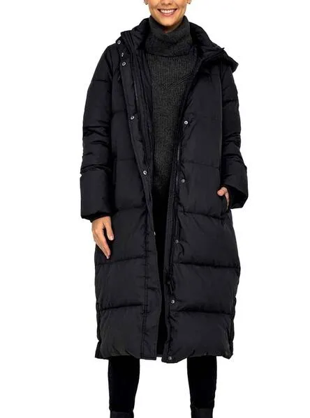 Chaqueta Only Alice Down Negro Para Mujer