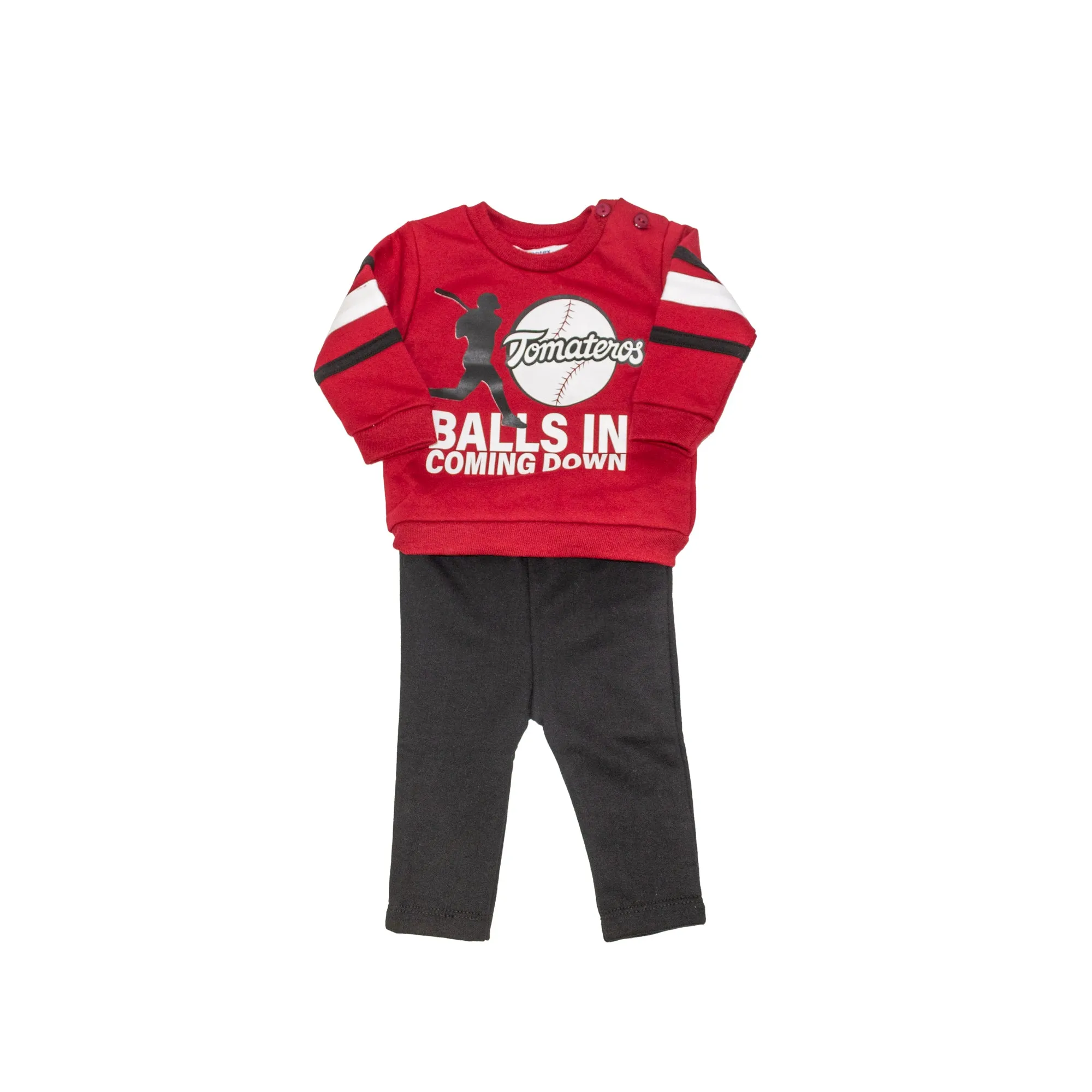 Conjunto Playera y Pants TOM Balls Guinda Bebés