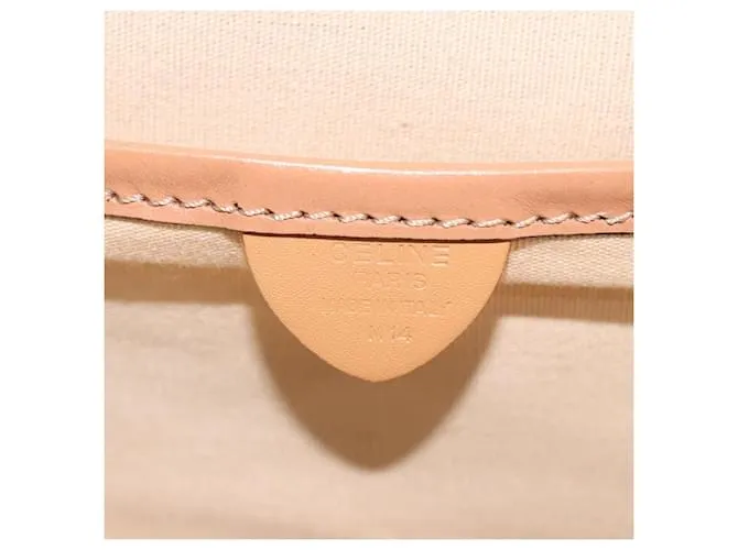 Céline Maleta de lona Macadam CELINE en cuero PVC marrón Auth 76985 Castaño 