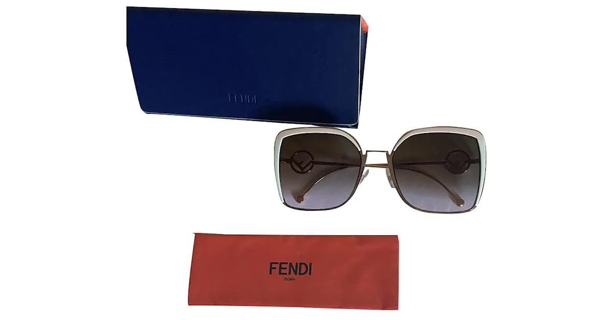 Fendi Gafas de sol Castaño Rosa Beige 