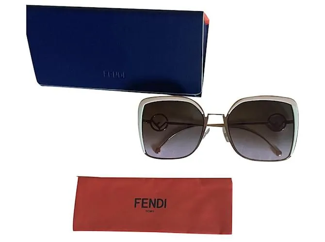 Fendi Gafas de sol Castaño Rosa Beige 