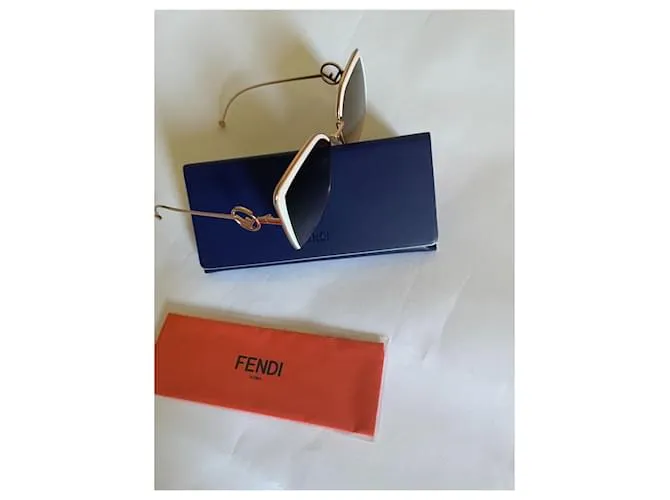 Fendi Gafas de sol Castaño Rosa Beige 