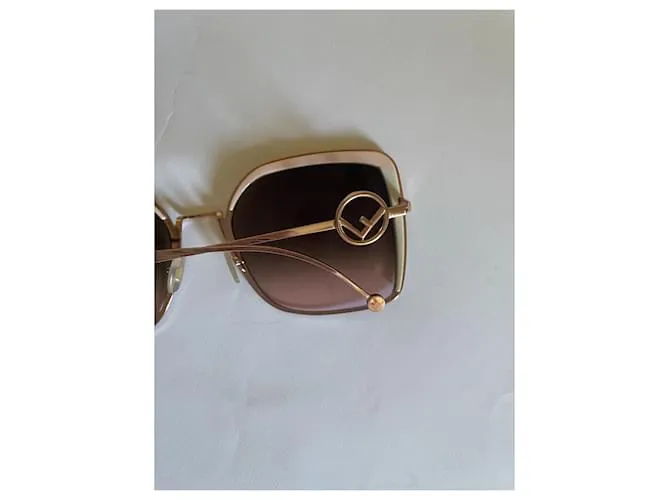 Fendi Gafas de sol Castaño Rosa Beige 