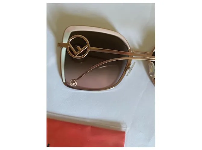 Fendi Gafas de sol Castaño Rosa Beige 