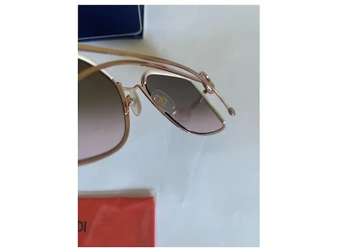 Fendi Gafas de sol Castaño Rosa Beige 