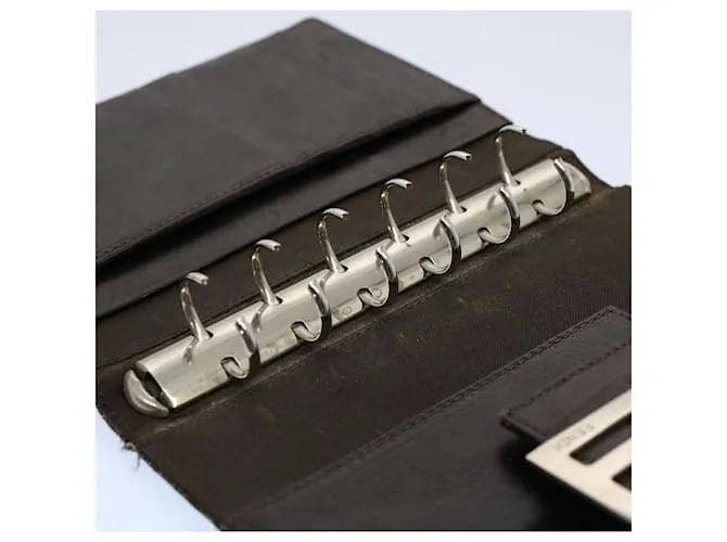Funda para agenda FENDI Zucca Canvas negro marrón 2289 31099 009 autenticación 56779 Castaño 