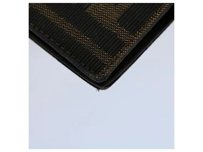 Funda para agenda FENDI Zucca Canvas negro marrón 2289 31099 009 autenticación 56779 Castaño 