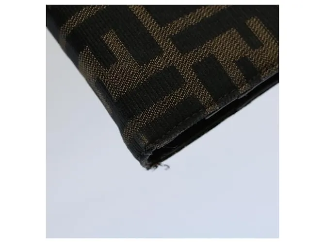 Funda para agenda FENDI Zucca Canvas negro marrón 2289 31099 009 autenticación 56779 Castaño 