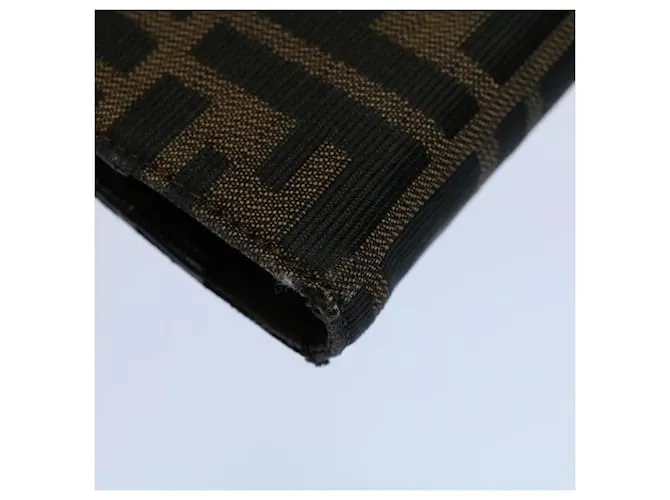Funda para agenda FENDI Zucca Canvas negro marrón 2289 31099 009 autenticación 56779 Castaño 