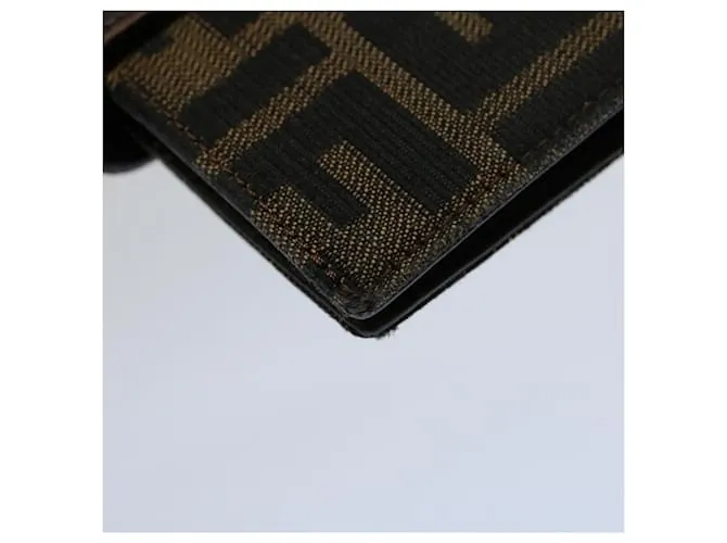 Funda para agenda FENDI Zucca Canvas negro marrón 2289 31099 009 autenticación 56779 Castaño 
