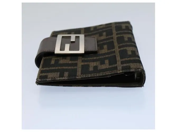 Funda para agenda FENDI Zucca Canvas negro marrón 2289 31099 009 autenticación 56779 Castaño 