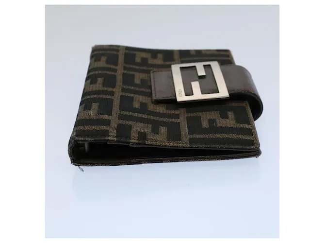 Funda para agenda FENDI Zucca Canvas negro marrón 2289 31099 009 autenticación 56779 Castaño 