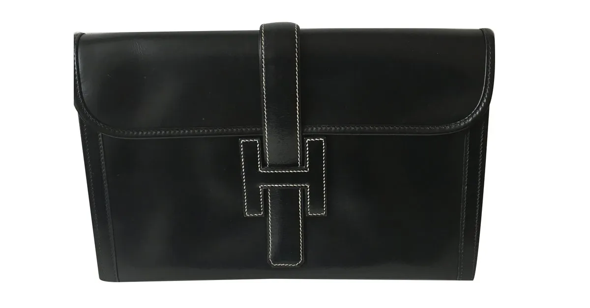 Hermès Embrague jige Negro 