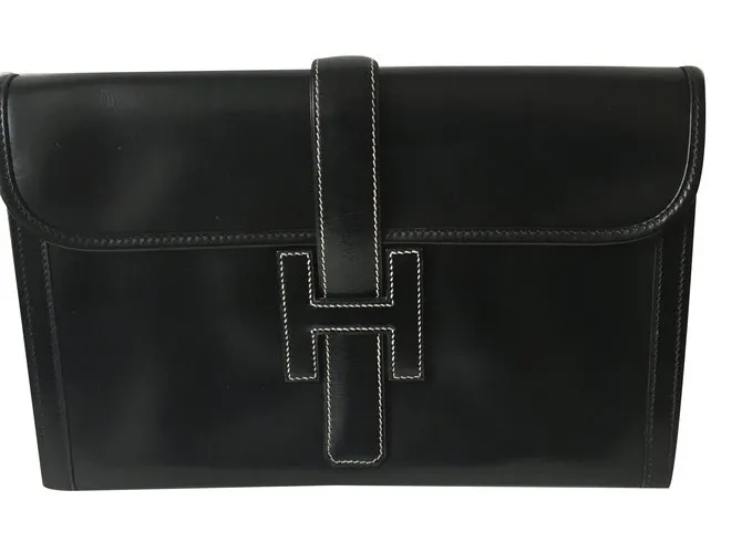 Hermès Embrague jige Negro 