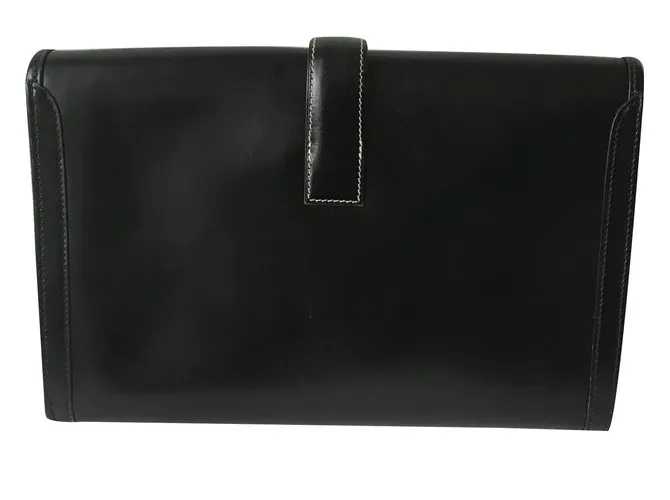 Hermès Embrague jige Negro 
