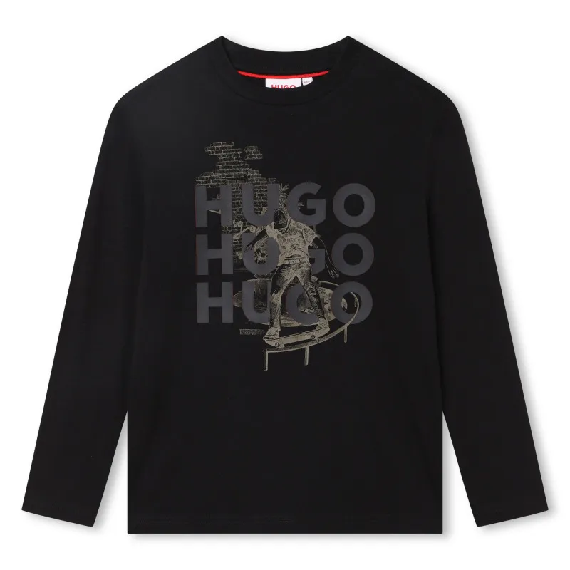HUGO Camiseta con estampado