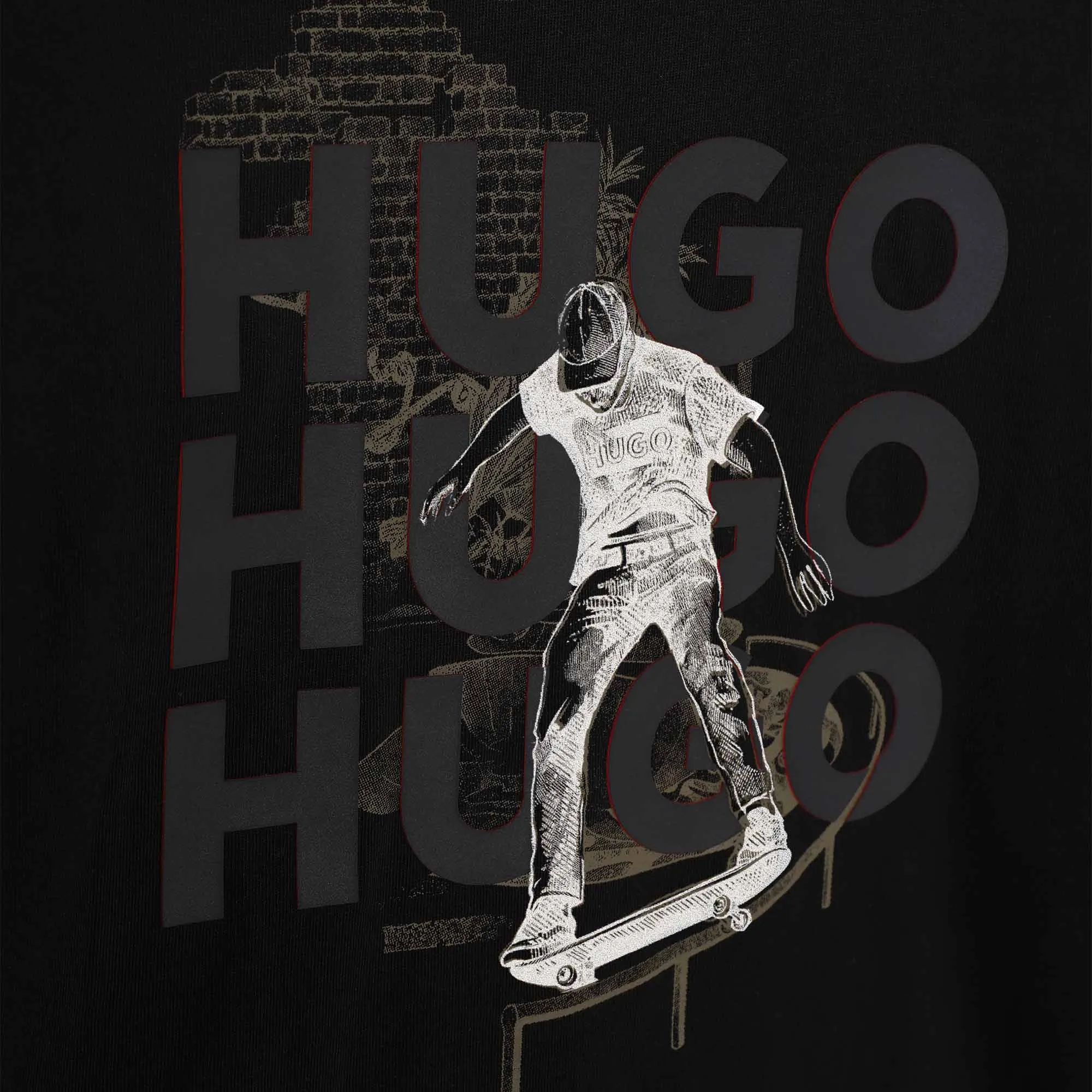 HUGO Camiseta con estampado