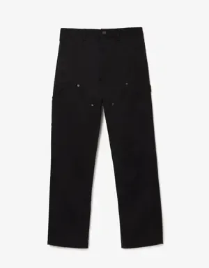 Lacoste Pantalón cargo de corte recto en sarga de algodón