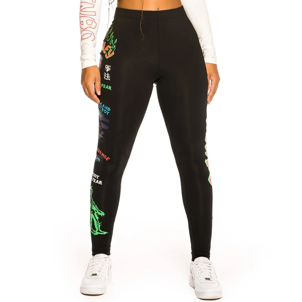Legging deportivo GRIMEY Mallas Técnicas largas para Mujer GYM “Destroy All Fear” – Black | Fall 21 Ref. GLEG1