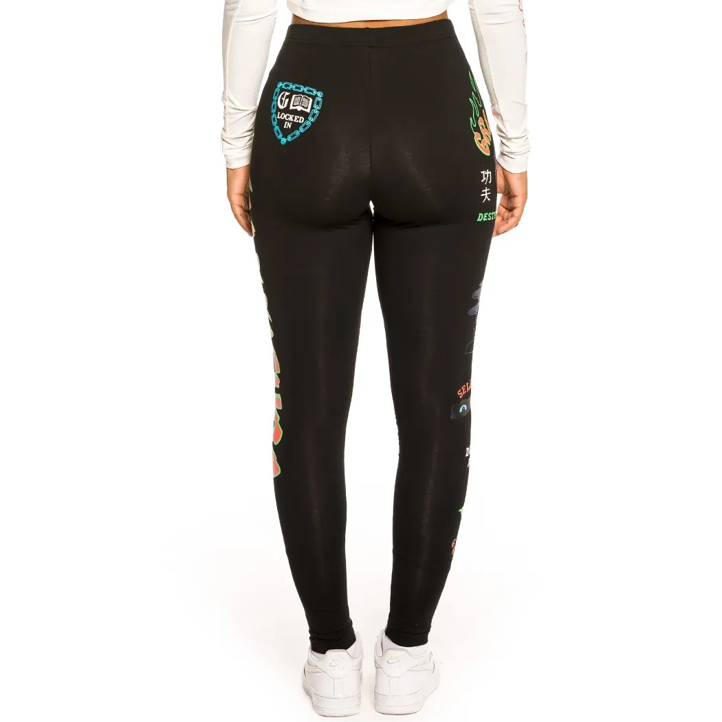 Legging deportivo GRIMEY Mallas Técnicas largas para Mujer GYM “Destroy All Fear” – Black | Fall 21 Ref. GLEG1
