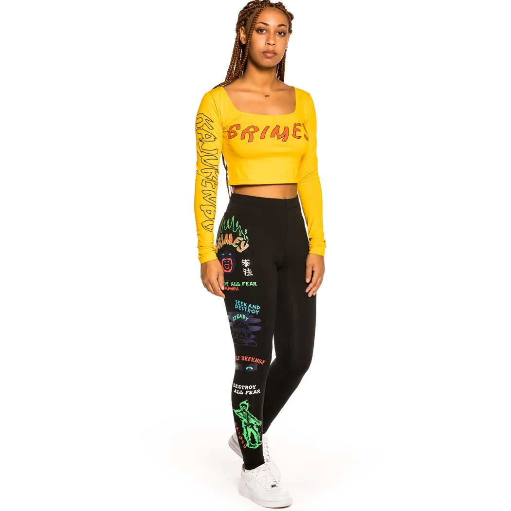 Legging deportivo GRIMEY Mallas Técnicas largas para Mujer GYM “Destroy All Fear” – Black | Fall 21 Ref. GLEG1