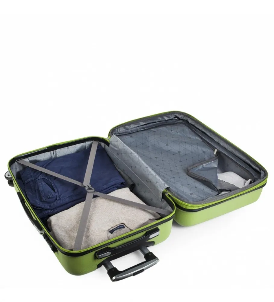 MALETA CABINA DE VIAJE RíGIDA 4 RUEDAS TROLLEY 71250 PISTACHO 55X38X20CM