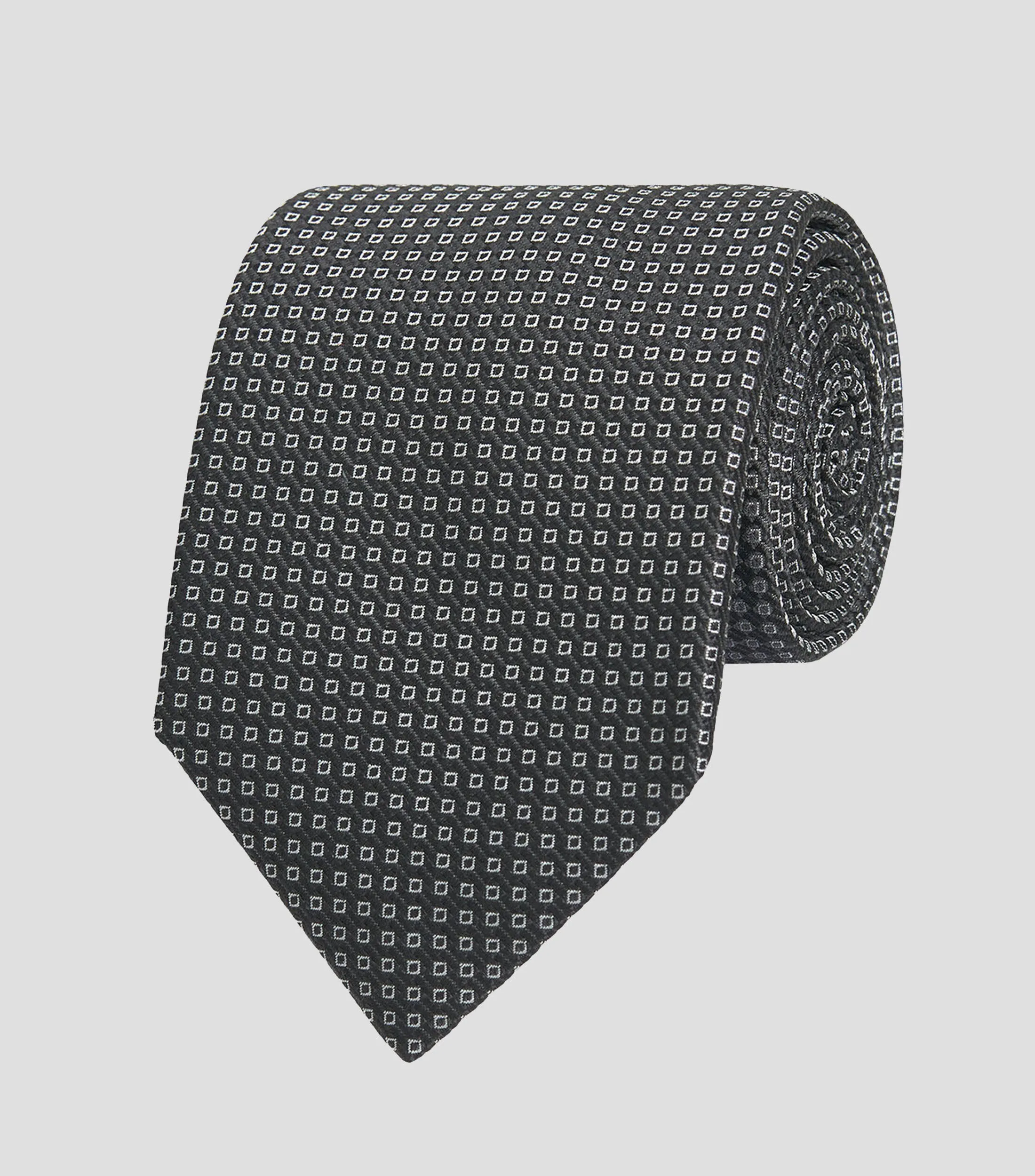 Mirto Corbata ancha en seda con rombos en jacquard