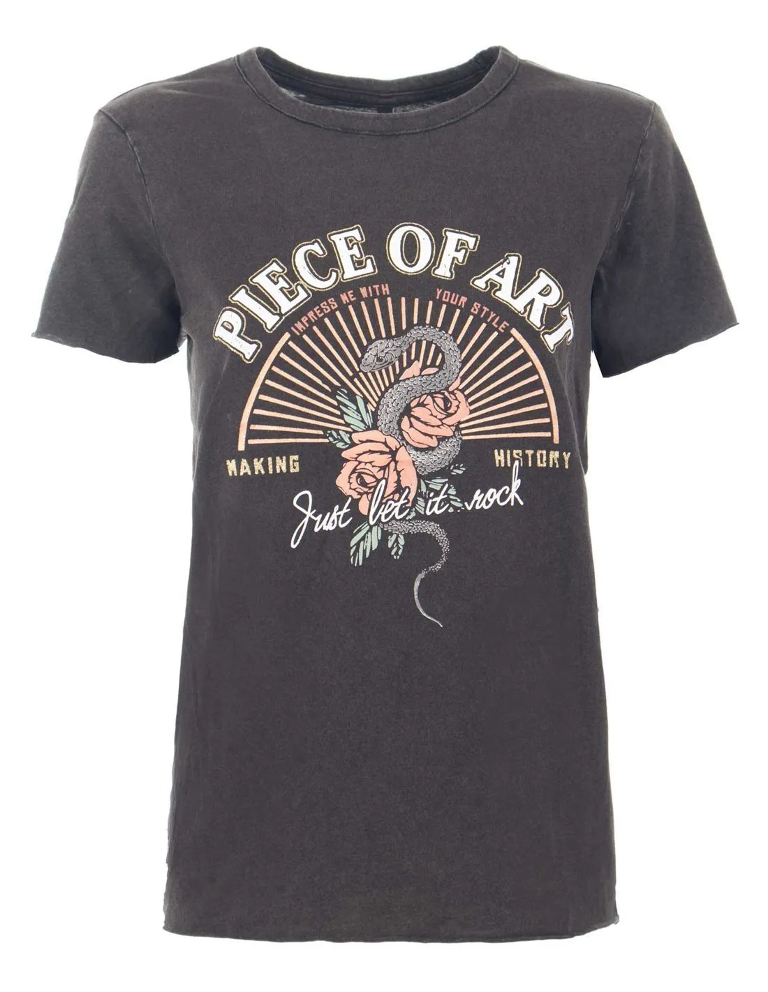 ONLY  CAMISETA NEGRA/PIECE OF A ONLLUCY REGULAR 15215721 MUJER