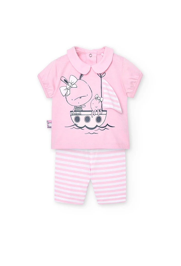 Pack de punto de bebé niña en rosa