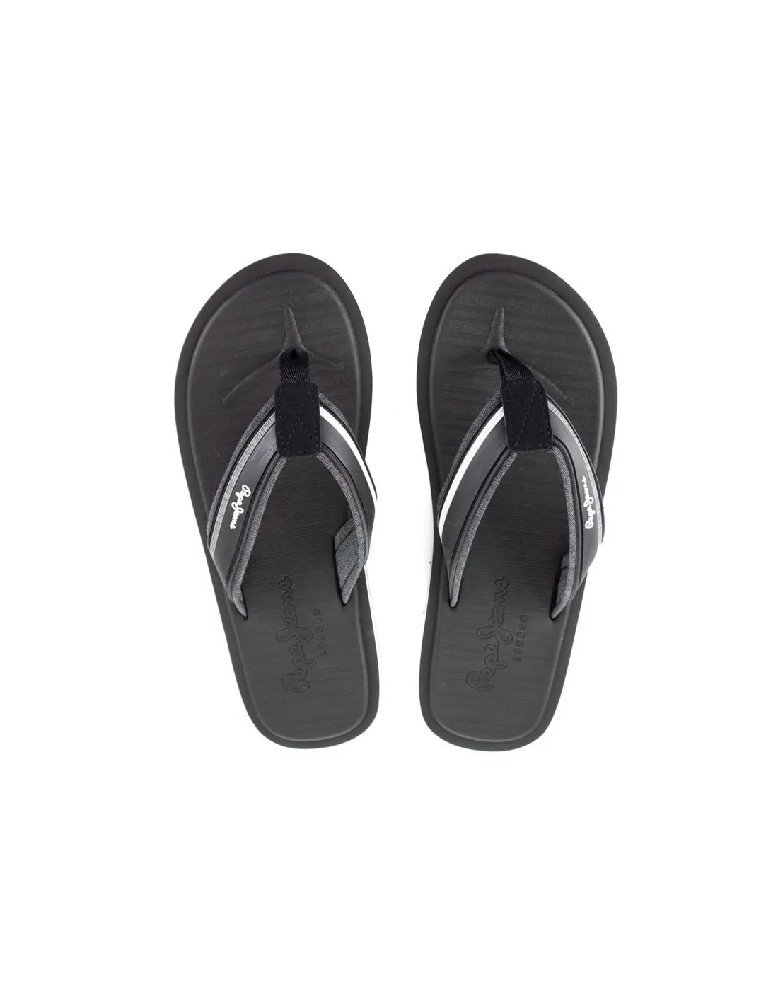PEPE JEANS  CHANCLAS NEGRO Y GRIS WEST BASIC PMS70156 HOMBRE