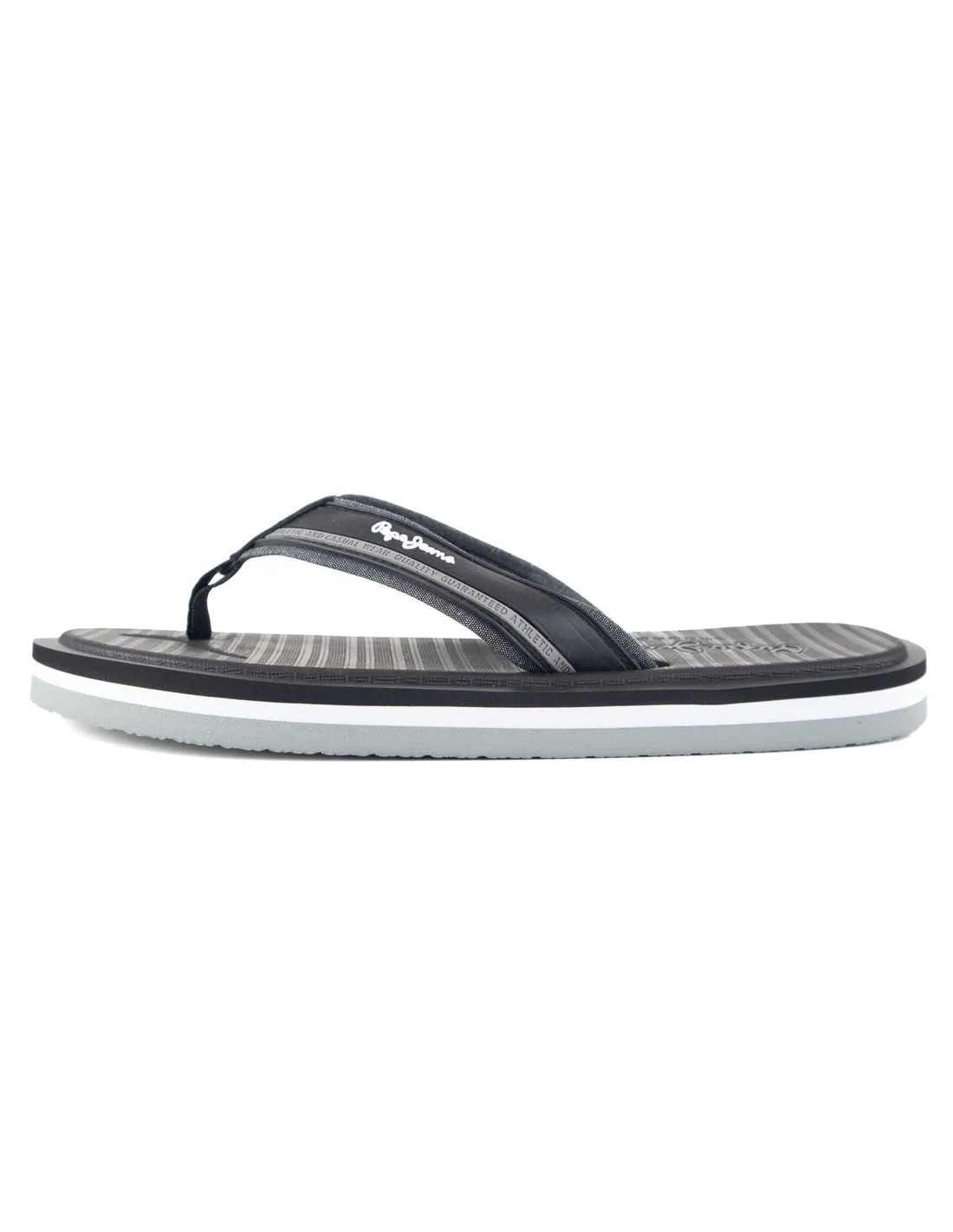PEPE JEANS  CHANCLAS NEGRO Y GRIS WEST BASIC PMS70156 HOMBRE