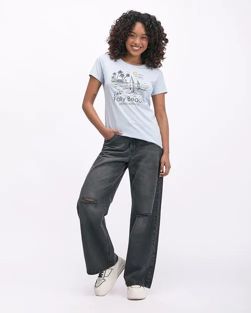 Polo Mujer Harumi Celeste Agua