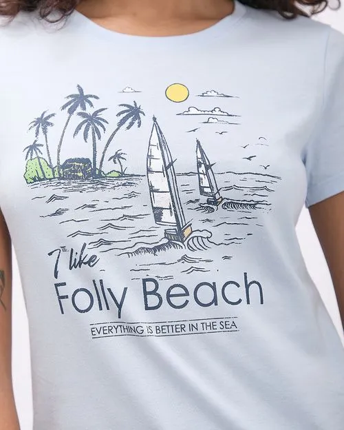 Polo Mujer Harumi Celeste Agua