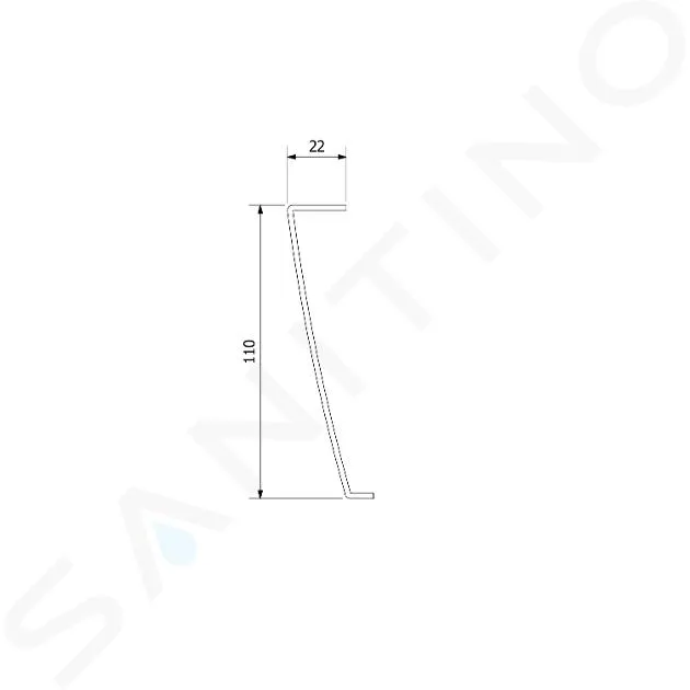 POLYSAN KARIA  PANEL DE ESQUINA VARESA 1100X900 MM, IZQUIERDA 59312L