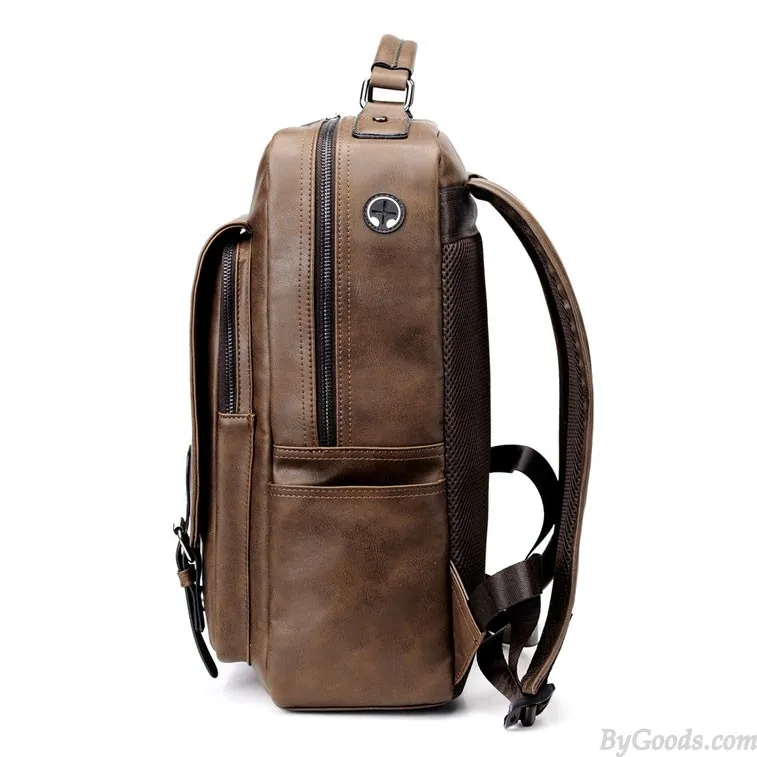 RETRO CROCODILE YOUTH TRAVEL LARGECAPACITY STUDENT BACKPACK LAPTOP BACKPACK BUSINESS DOUBLE BUCKLE MEN'S SCHOOL BAG 