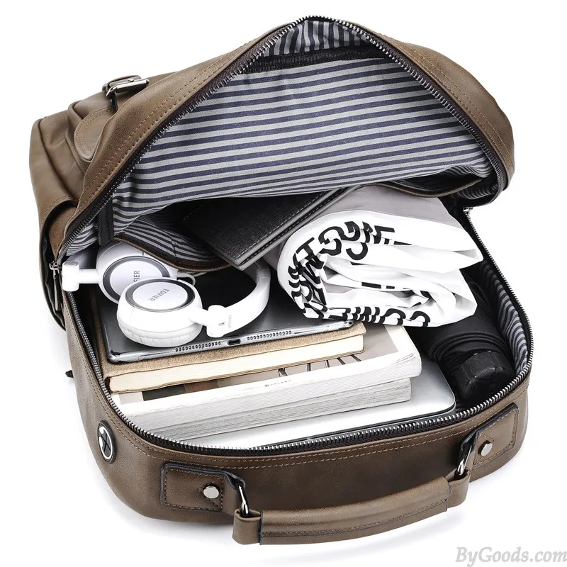 RETRO CROCODILE YOUTH TRAVEL LARGECAPACITY STUDENT BACKPACK LAPTOP BACKPACK BUSINESS DOUBLE BUCKLE MEN'S SCHOOL BAG 