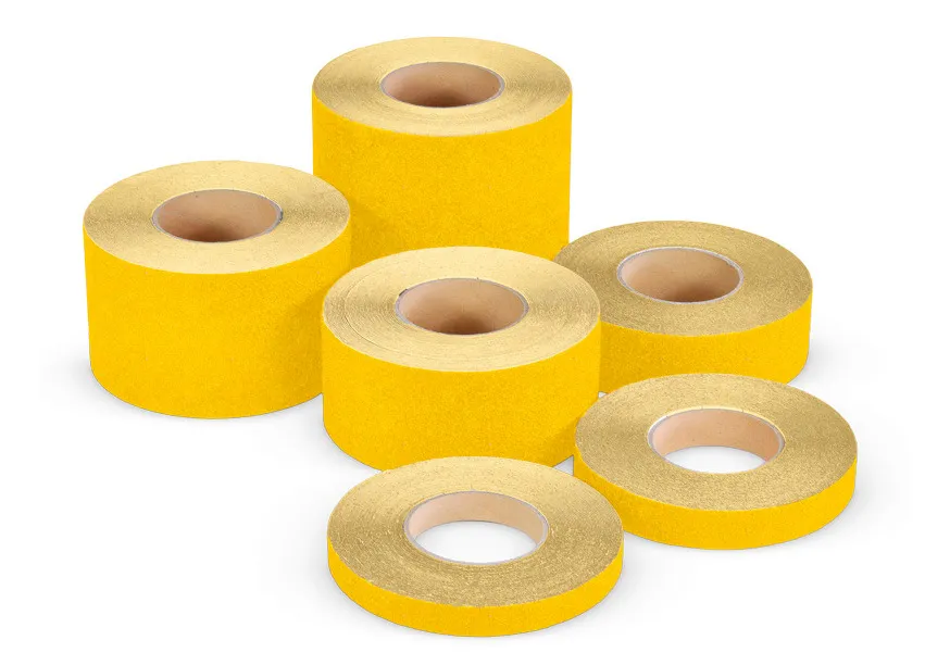 Revestimiento antideslizante m2 Universal amarillo, rollo 50 mm x 18,3 m