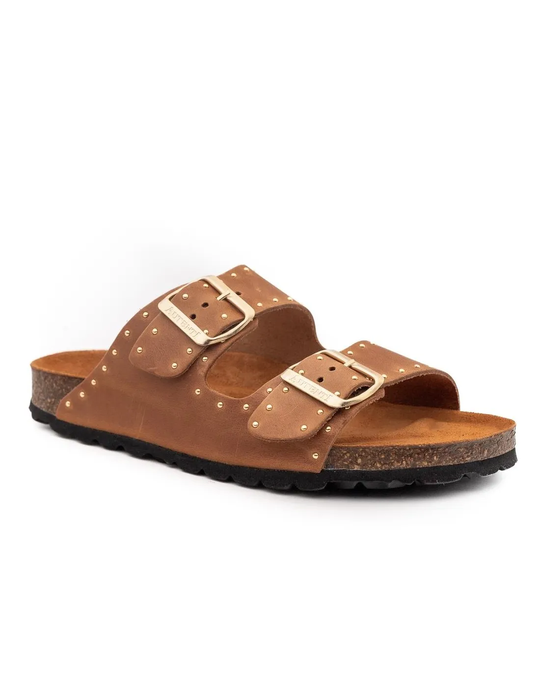 SANDALIA HEBILLAS MUJER AUTENTI 13843 CUERO